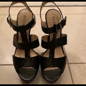Black Strappy Guess heels